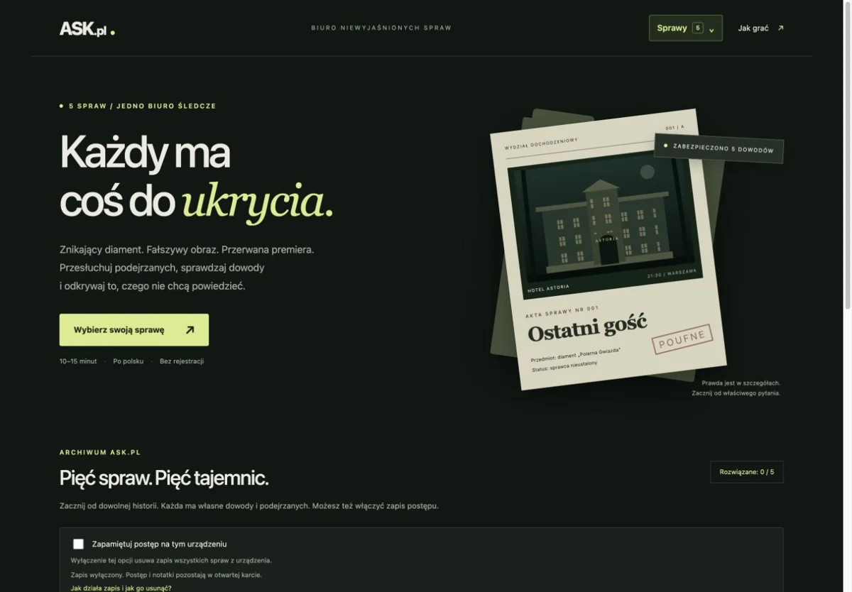 Podgląd strony ask.pl